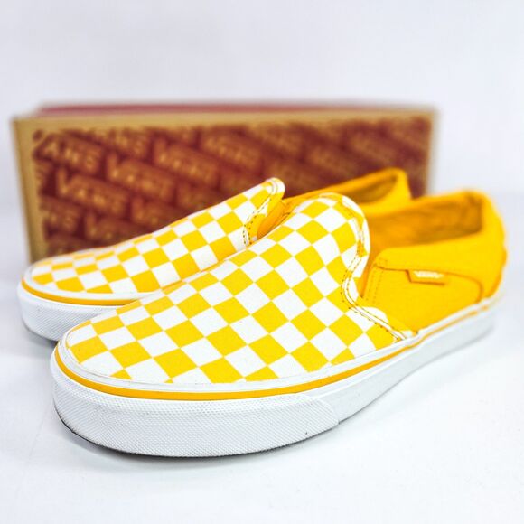 Vans Shoes - Vans Asher Checkerboard Lemon Chrome White VN0A32QMM335 Women’s 8.5